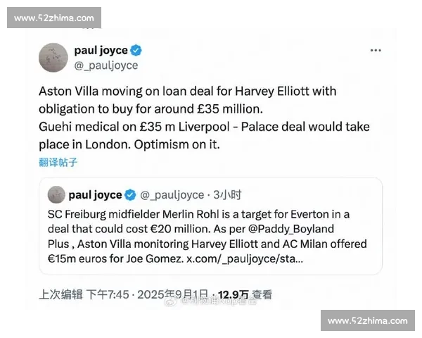 欧青赛 MVP 标价几何？利物浦为埃利奥特开价 4000 万英镑，多家豪门竞逐